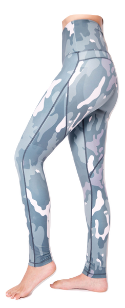Mama Cinch "Ultimate Sculpt"  Yoga Pant: Blue Camouflage
