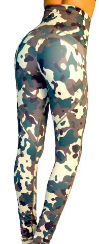 Camouflage (Camo)  print  ultra cinch Yoga pants