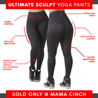 Mama Cinch "Ultimate Sculpt" Yoga Pant: Black