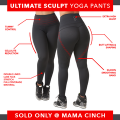 Mama Cinch "Ultimate Sculpt" Yoga Pant: Black
