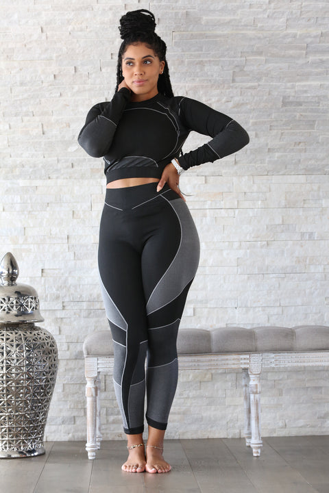 "Spy fly"  seamless 2 piece yoga set