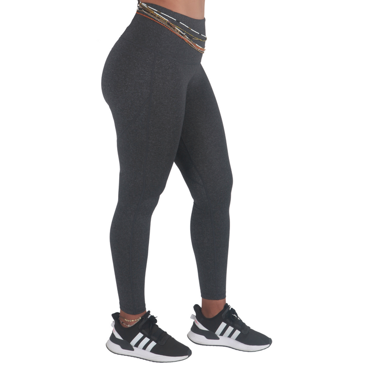 Mama Cinch "Ultimate Sculpt" Yoga Pant: Heather gray