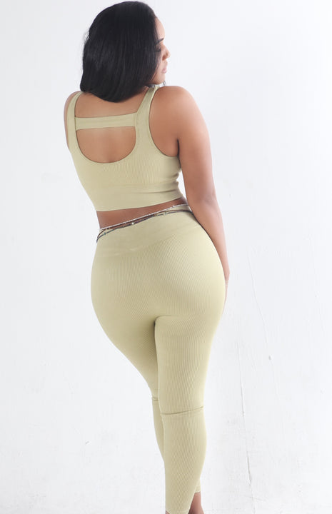 Get Ribbed Seamless Leggings Set