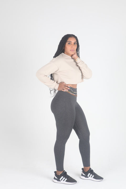 Mama Cinch "Ultimate Sculpt" Yoga Pant: Heather gray